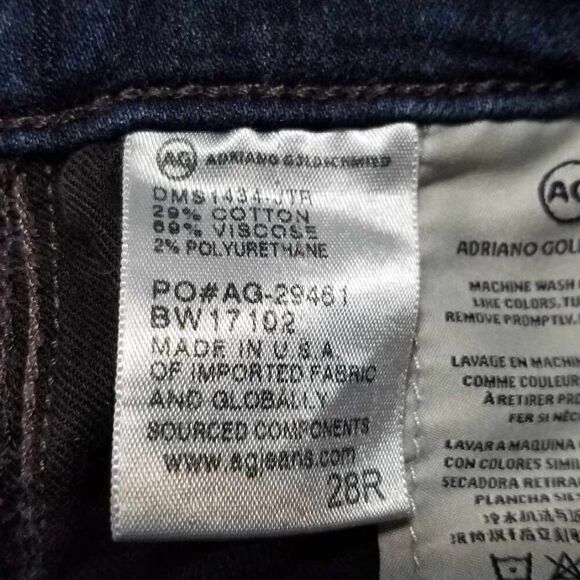 AG Adriano Goldschmield The Prima Mid Rise Cigarette Jean size 28R - Picture 13 of 13